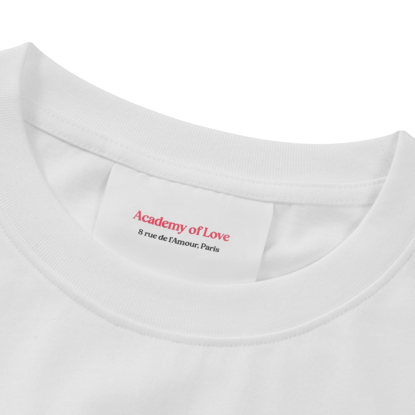 Academy of Love Heart Tshirt 100% Organic Cotton