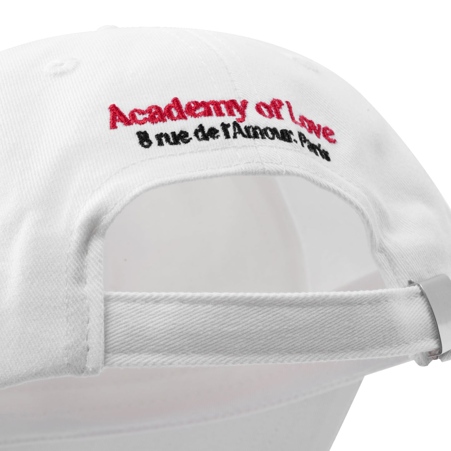 Academy of Love Embroidery Heart Twill Cotton Cap