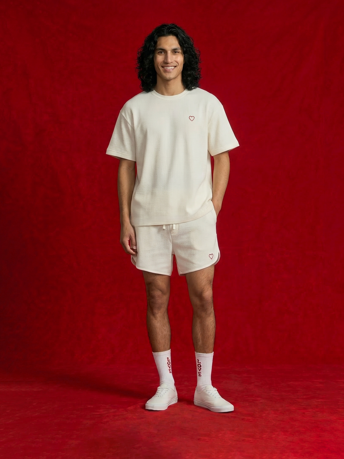 Academy of Love The Cotton-Linen  Red Heart T-Shirt