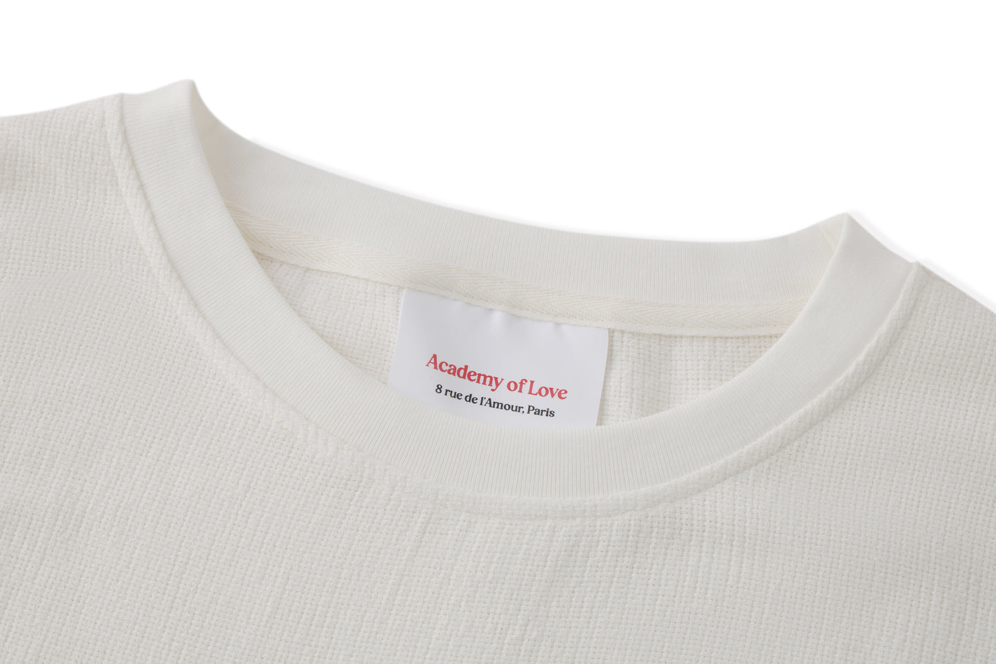 Academy of Love The Cotton-Linen White Heart T-Shirt