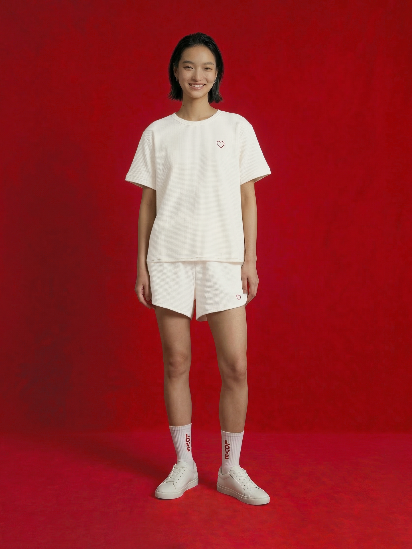 Academy of Love The Cotton-Linen  Red Heart T-Shirt