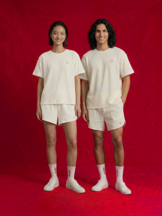 Academy of Love The Cotton-Linen  Red Heart T-Shirt