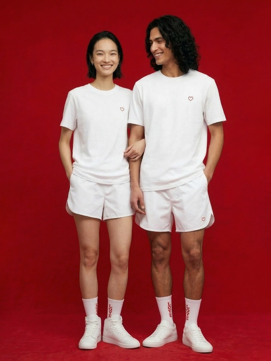 Academy of Love Heart Tshirt 100% Organic Cotton