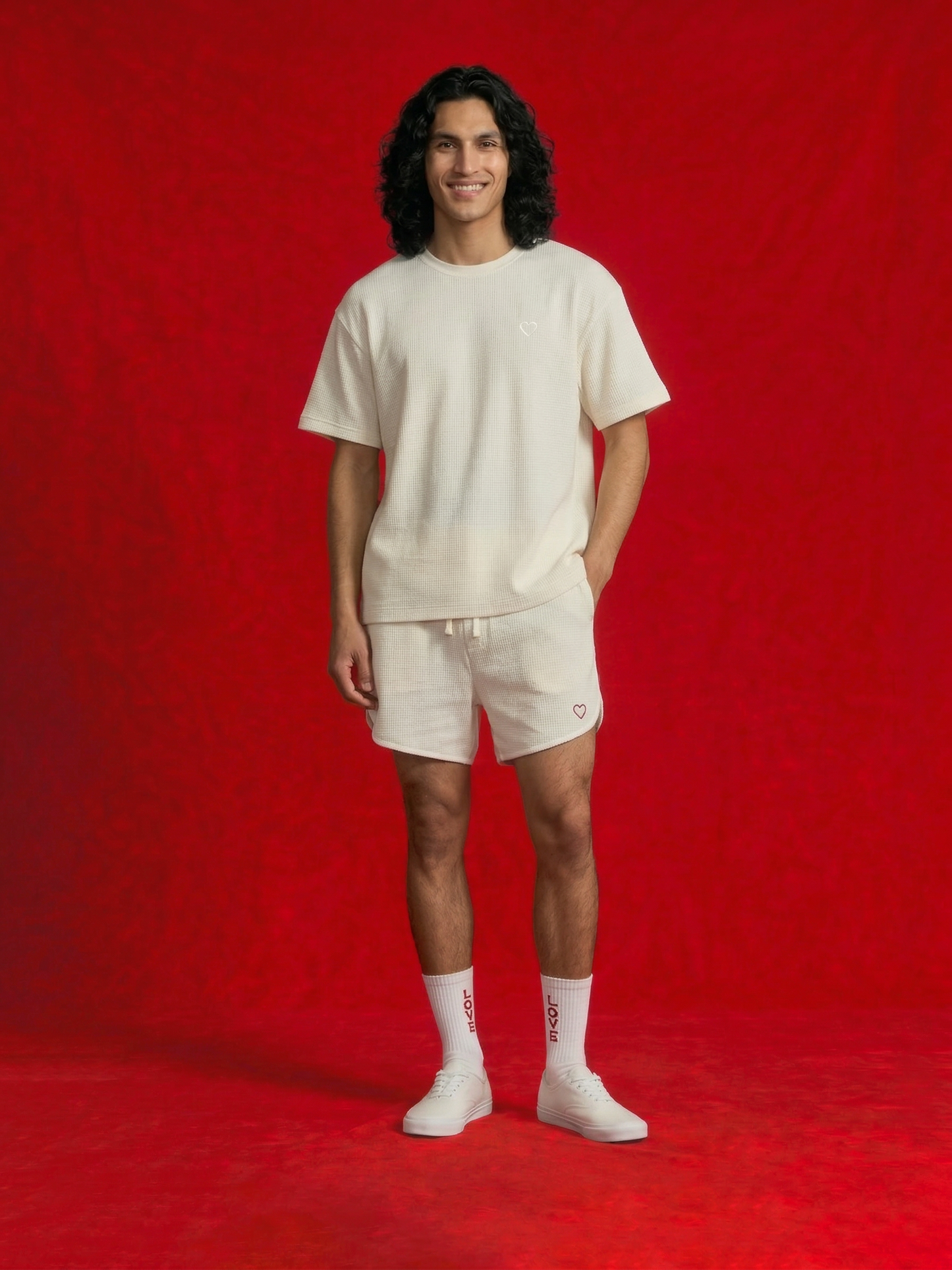 Academy of Love The Cotton-Linen White Heart T-Shirt