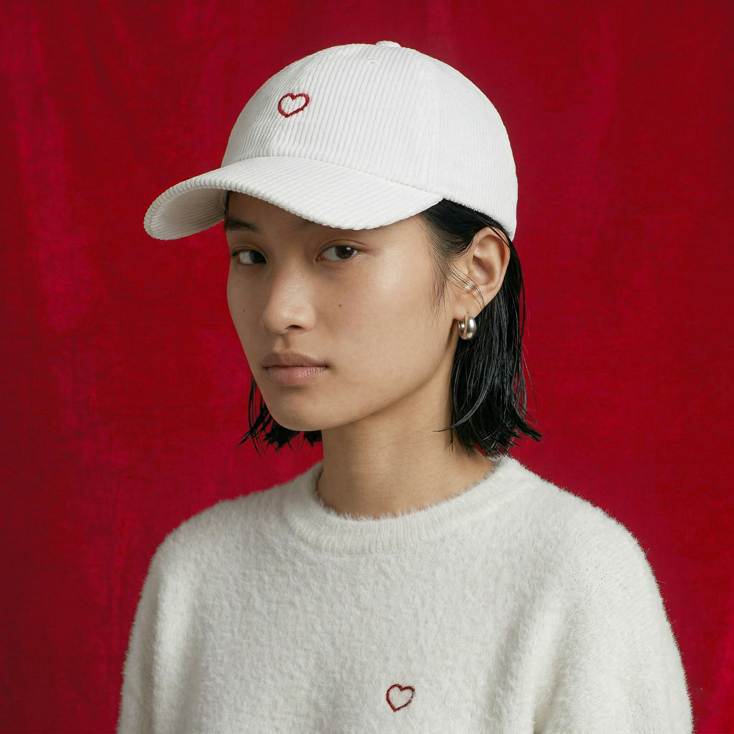 The Red Heart Corduroy Hat Academy of Love