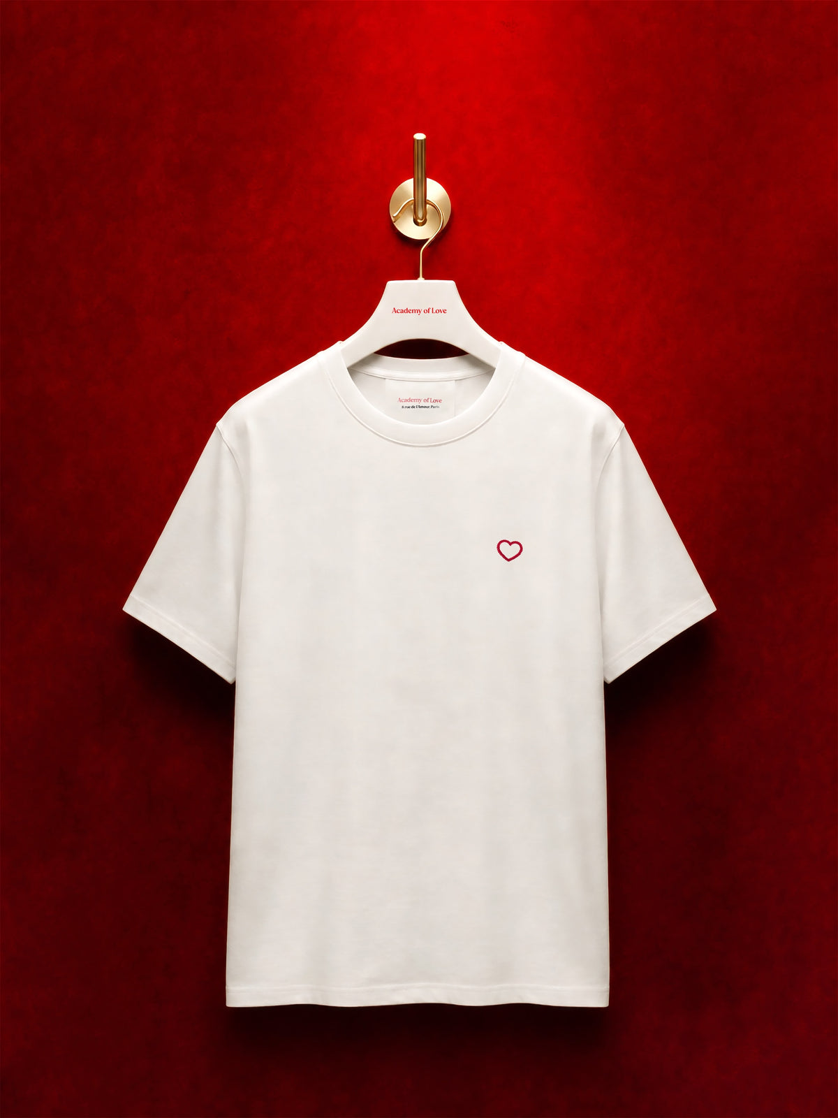 Academy of Love Heart Tshirt 100% Organic Cotton