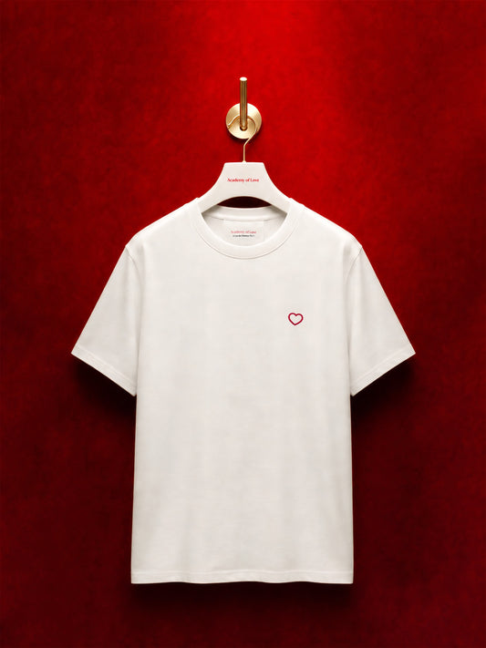 Academy of Love Heart Tshirt 100% Organic Cotton